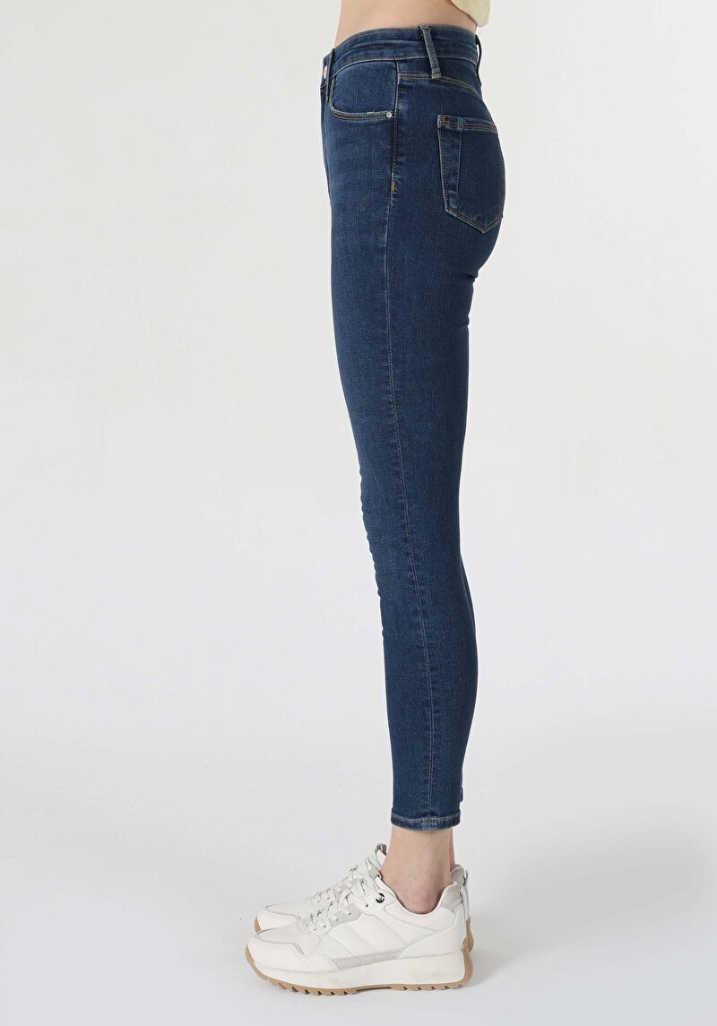 Imagine a Skinny Fit Talie Medie Picior Îngust Blugi Din Denim Pentru Femei