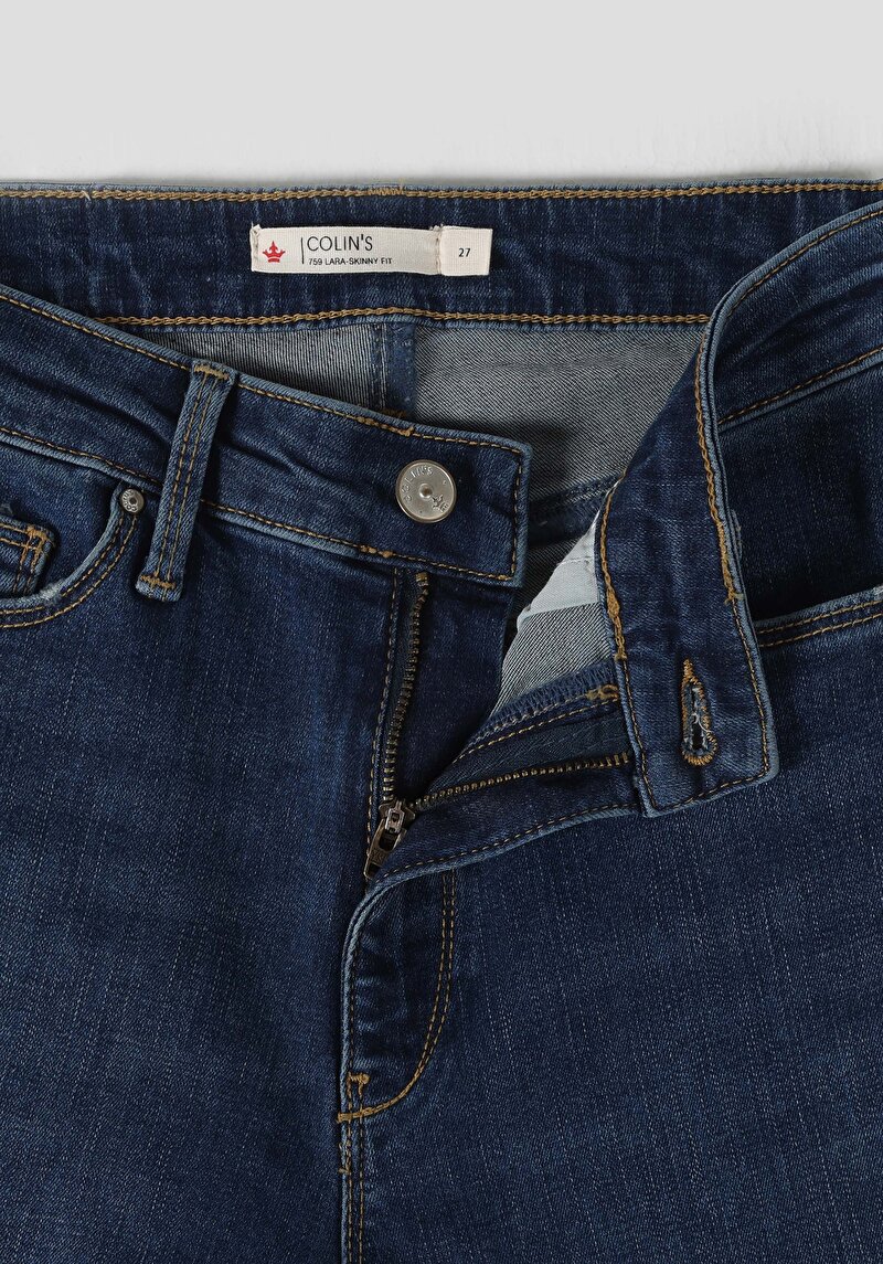 Afișați detalii pentru Skinny Fit Talie Medie Picior Îngust Blugi Din Denim Pentru Femei