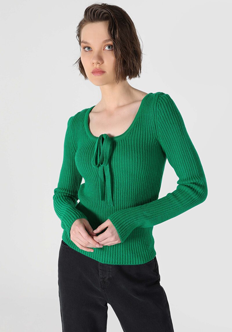 Imagine a Pulover De Dama Verde Cl1062222