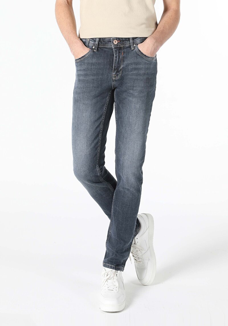 Imagine a Pantaloni De Barbati Albastru Slim Fit 041 Danny Cl1062394