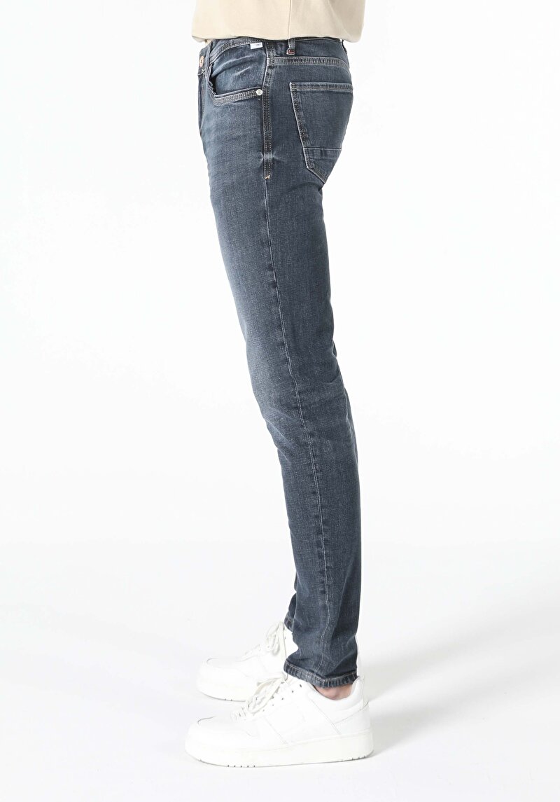 Afișați detalii pentru Pantaloni De Barbati Albastru Slim Fit 041 Danny Cl1062394