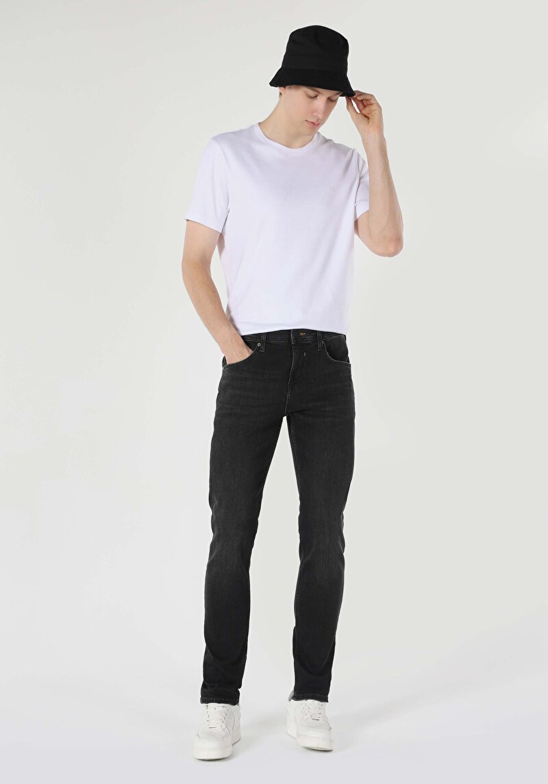 Imagine a Pantaloni De Barbati Albastru Marin Straight Fit 044 Karl Cl1062410