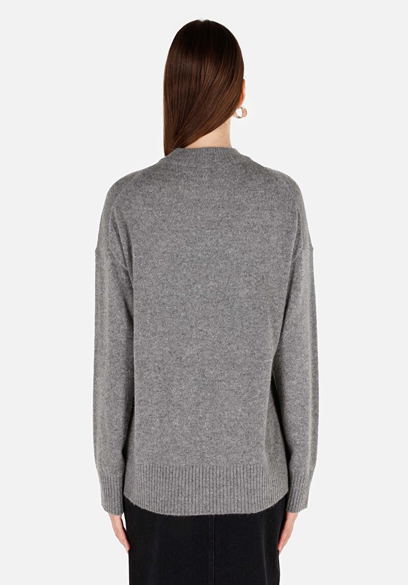 Afișați detalii pentru Pulover De Dama Gri Regular Fit  Cl1070209