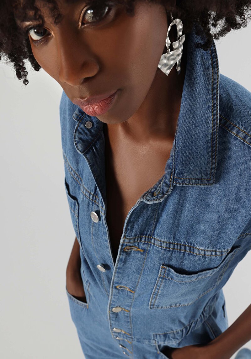 Afișați detalii pentru Global / Total De Dama Albastru Regular Fit  Cl1063521