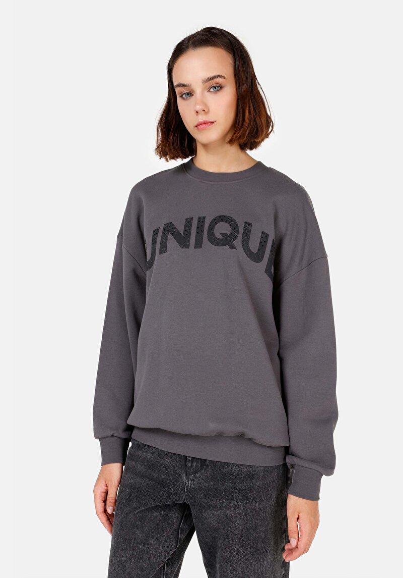 Imagine a Hanorac / Bluza De Dama Antracit Comfort Fit Cl1070251