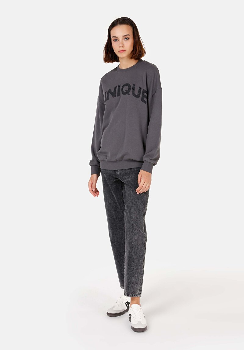 Imagine a Hanorac / Bluza De Dama Antracit Comfort Fit Cl1070251