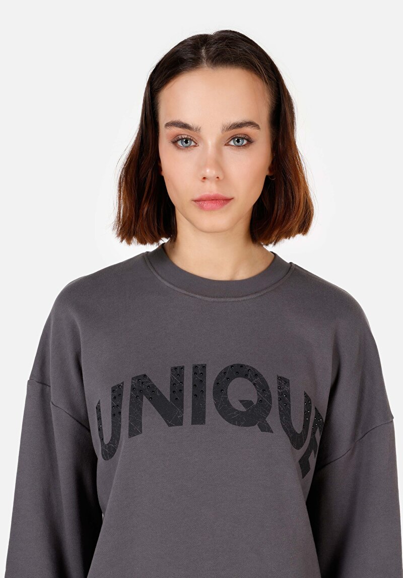 Imagine a Hanorac / Bluza De Dama Antracit Comfort Fit Cl1070251