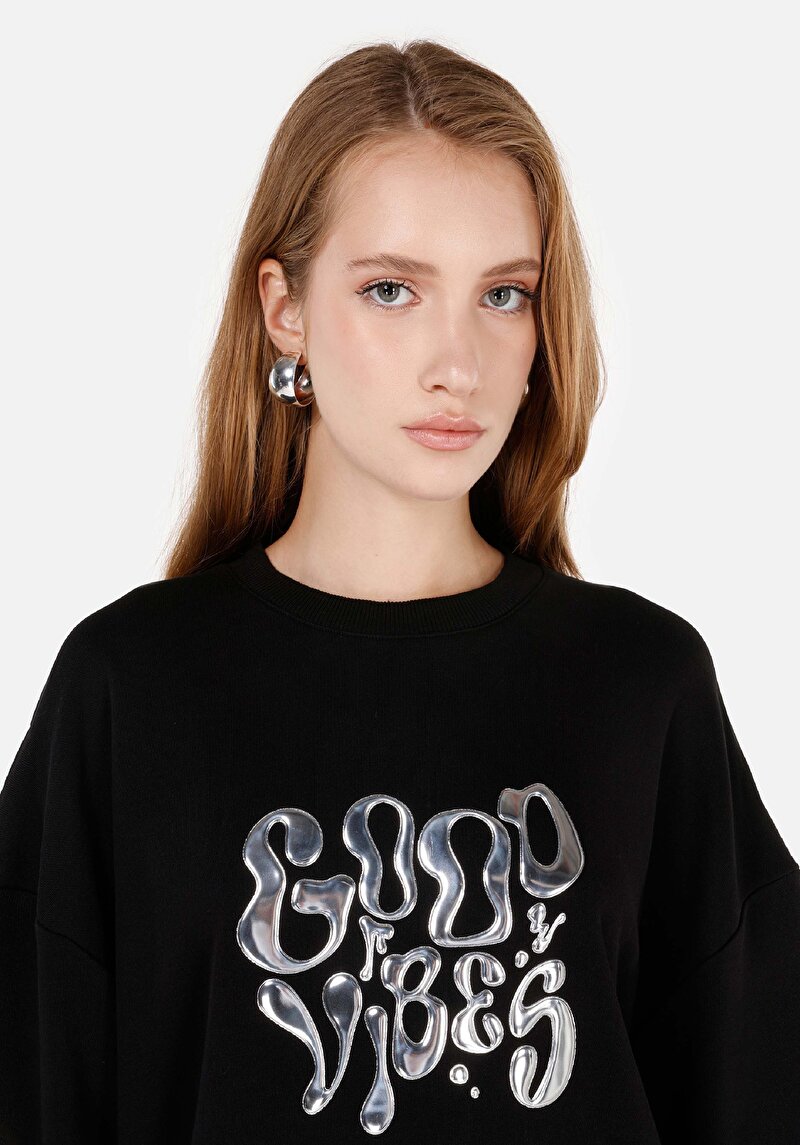 Afișați detalii pentru Hanorac / Bluza De Dama Negru Comfort Fit  Cl1070253