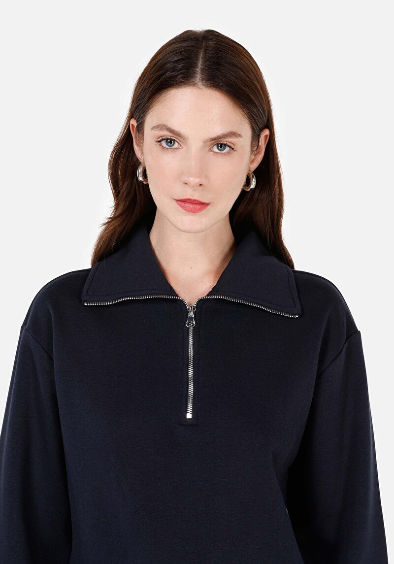 Imagine a Hanorac / Bluza De Dama Albastru Marin Regular Fit Cl1065678