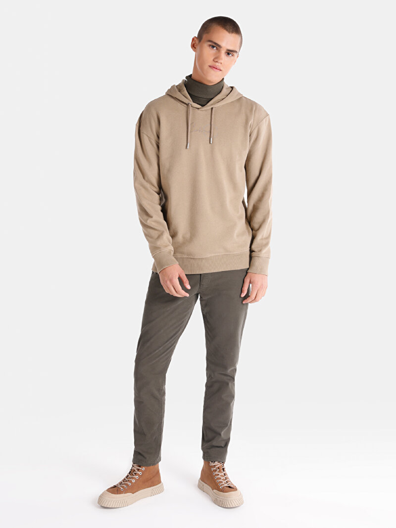 Imagine a Hanorac / Bluza De Barbati Bej Comfort Fit Cl1065824