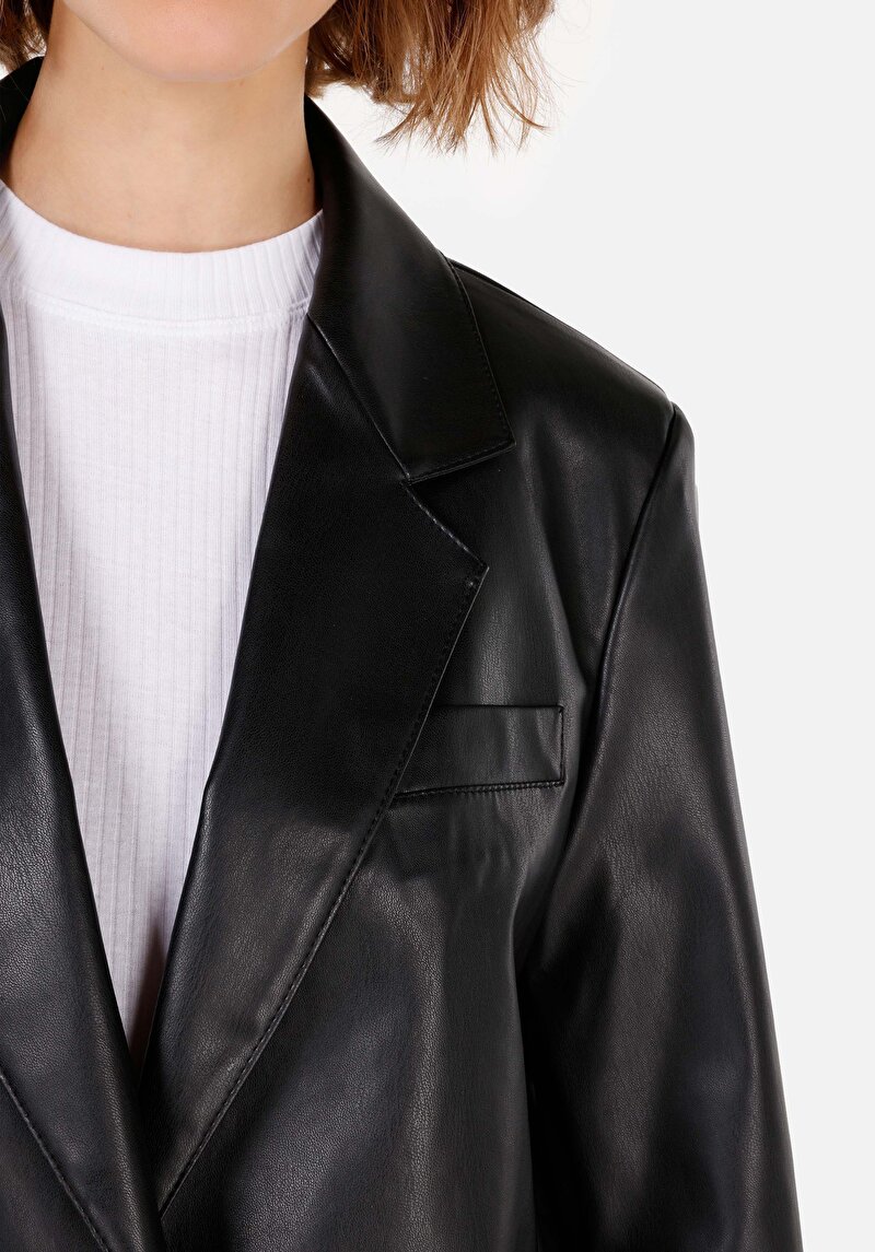 Afișați detalii pentru Jacheta De Dama Negru Regular Fit  Cl1070369