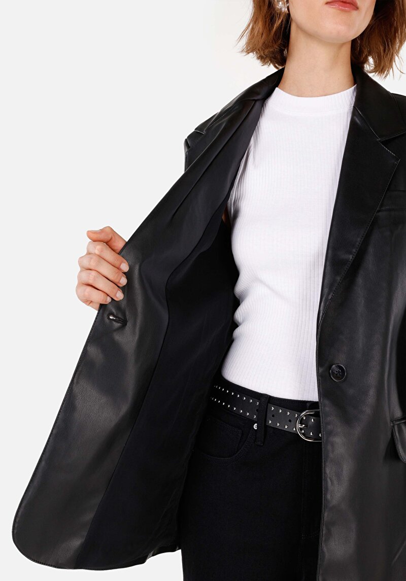 Afișați detalii pentru Jacheta De Dama Negru Regular Fit  Cl1070369