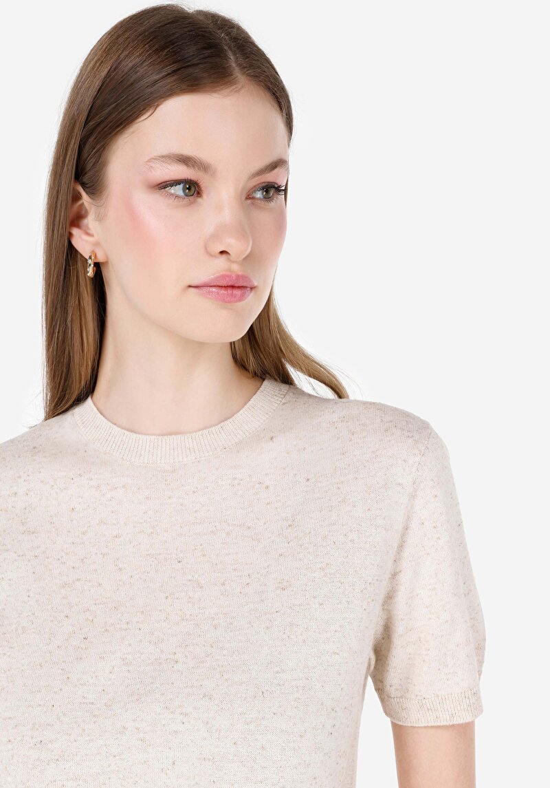 Imagine a Pulover Ecru Pentru Femei Regular Fit