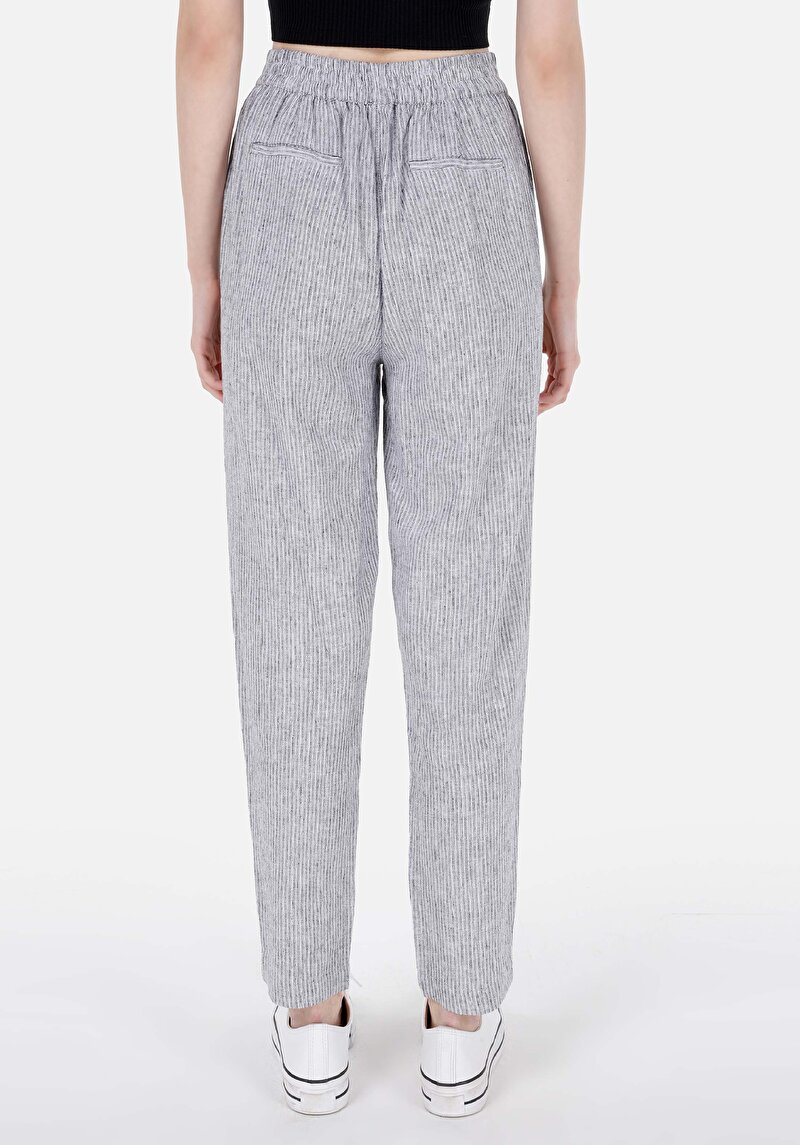 Imagine a Regular Fit Talie Joasă Picior Drept Pantaloni Antracit Pentru Femei