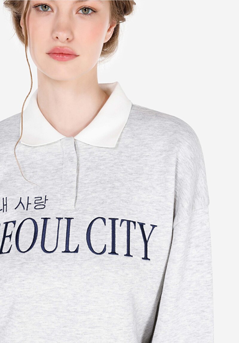 Afișați detalii pentru Hanorac / Bluza De Dama Gri Regular Fit  Cl1070458