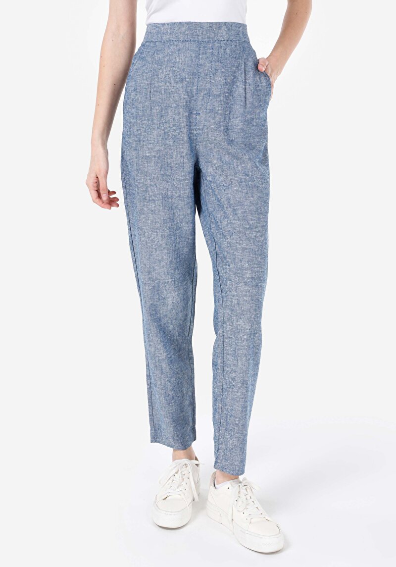 Afișați detalii pentru Regular Fit Talie Joasă Picior Drept Pantaloni Albaștri Pentru Femei