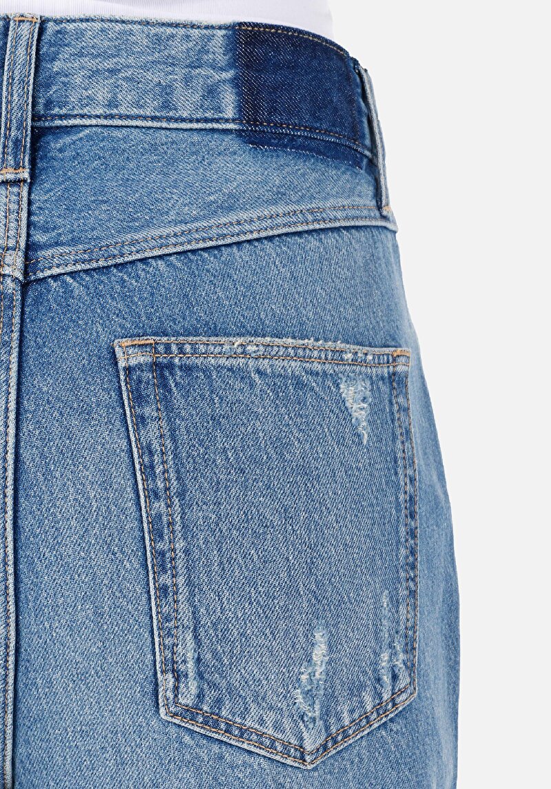 Afișați detalii pentru Pantaloni De Dama Albastru Tapered Fit  Cl1068678