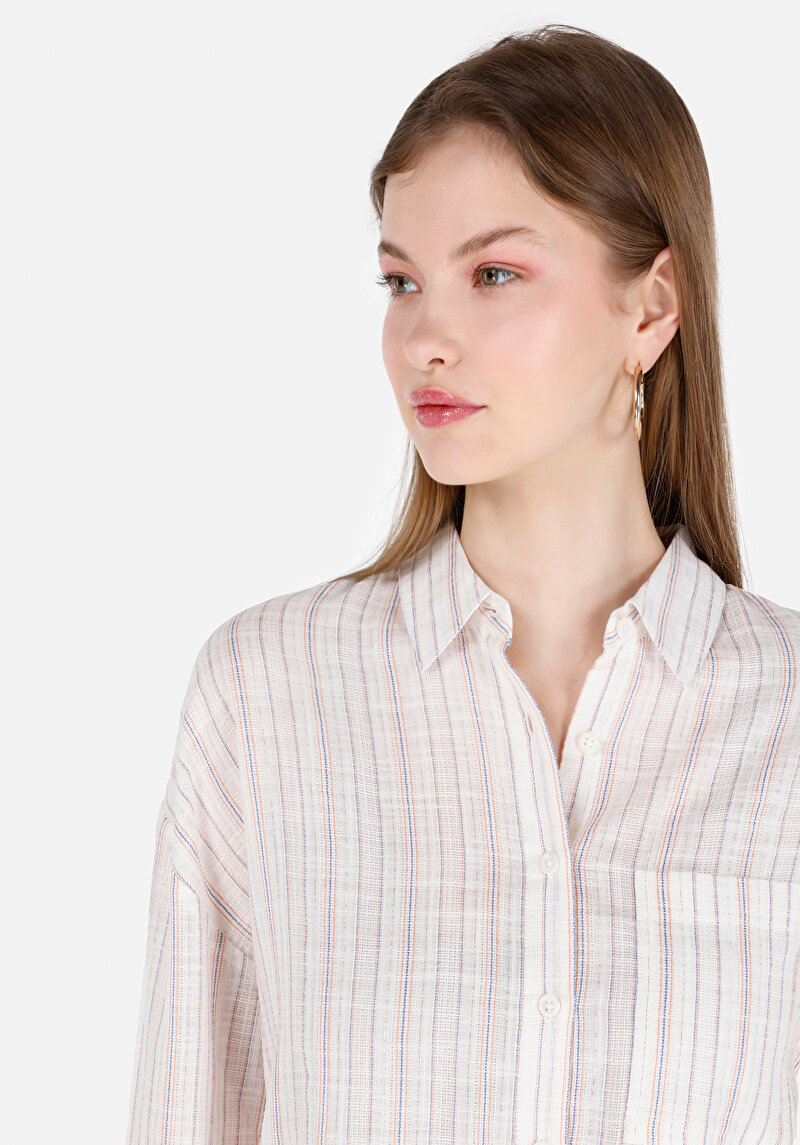 Afișați detalii pentru Camasa Cu Maneca Lunga De Dama Ecru Regular Fit  Cl1068910