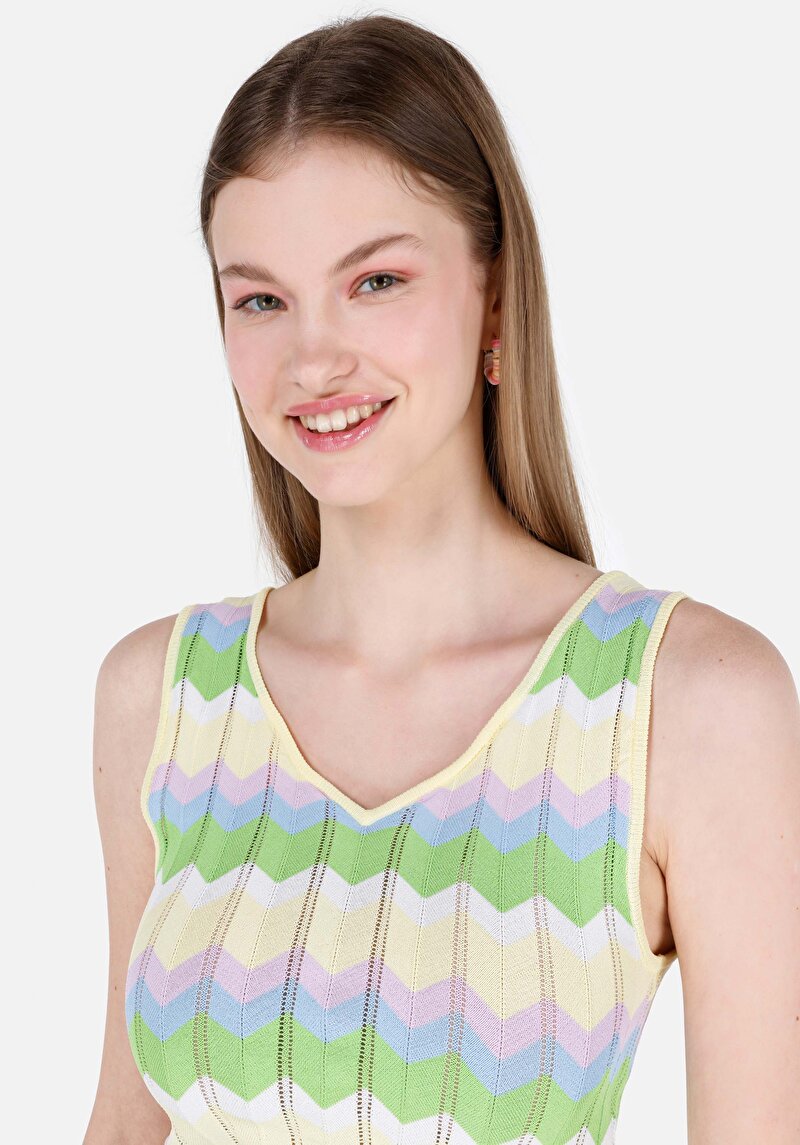 Afișați detalii pentru Pulover Multicolor Pentru Femei Slim Fit