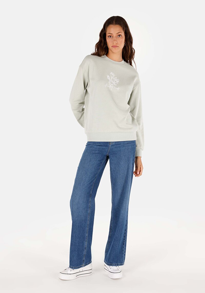 Imagine a Hanorac / Bluza De Dama Verde Regular Fit Cl1070560