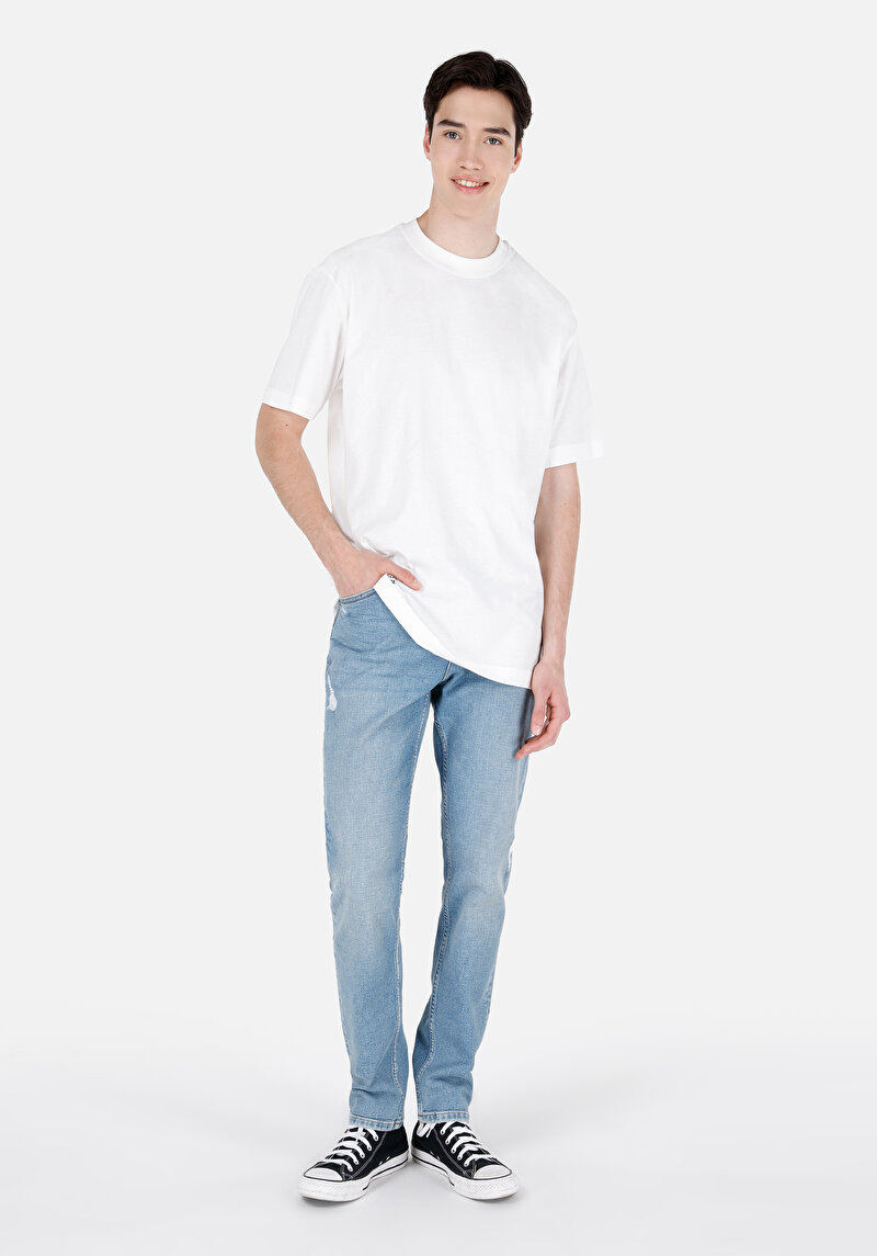 Imagine a Blugi İndigo Pentru Bărbați Regular Fit