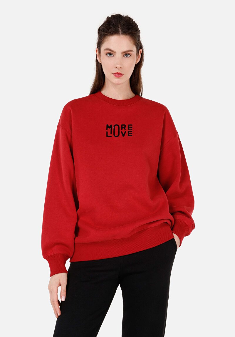 Imagine a Hanorac / Bluza De Dama Roşu Regular Fit Cl1070585