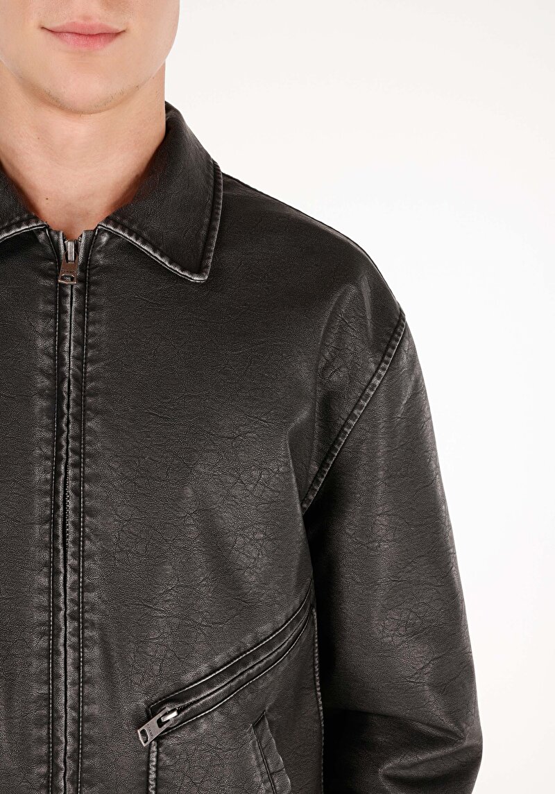 Afișați detalii pentru Jacheta De Barbati Negru Regular Fit  Cl1069916