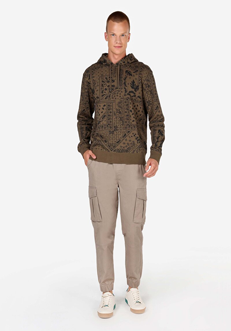 Imagine a Hanorac / Bluza De Barbati Kaki Regular Fit Cl1070029