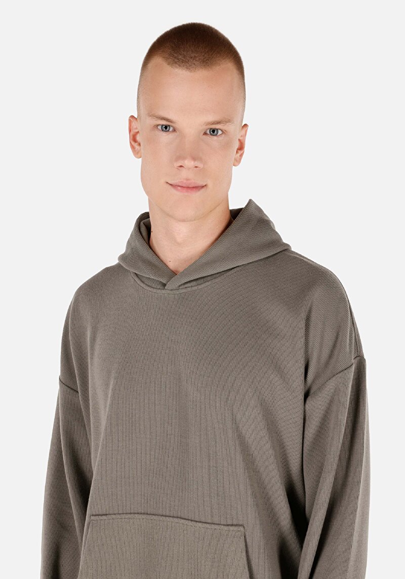 Afișați detalii pentru Hanorac / Bluza De Barbati Kaki Comfort Fit  Cl1070051