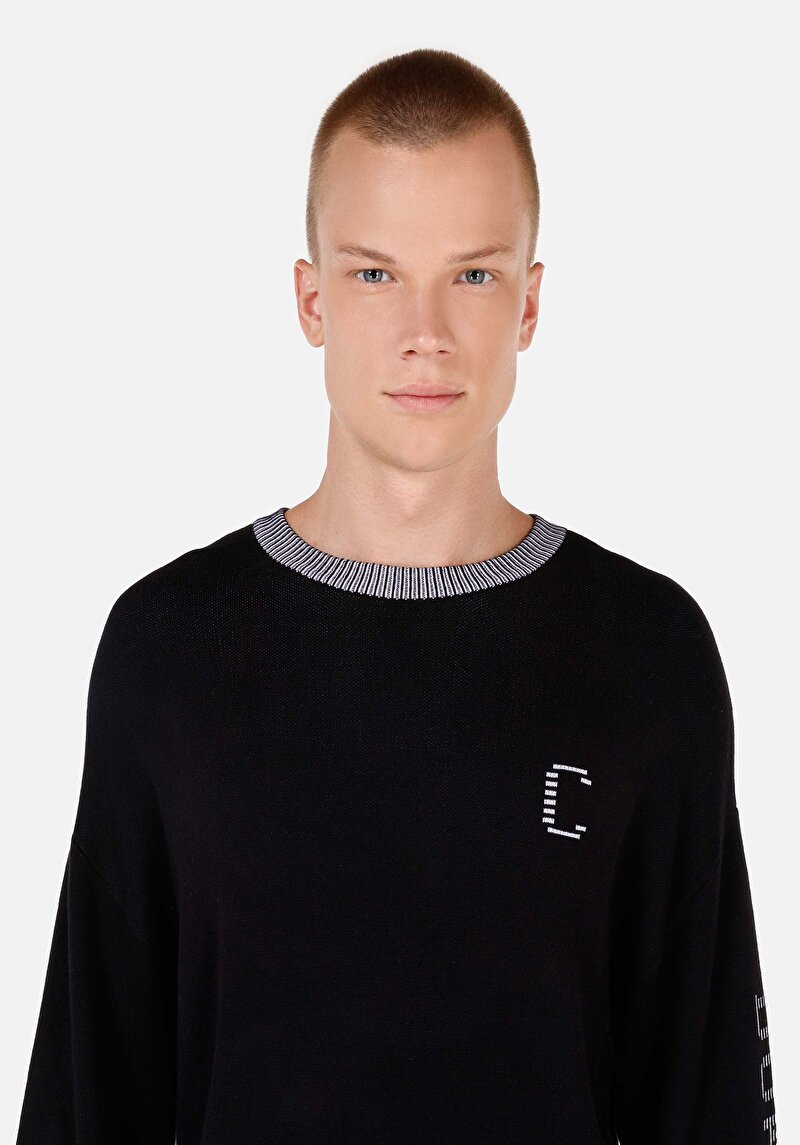 Afișați detalii pentru Pulover De Barbati Negru Comfort Fit  Cl1070068