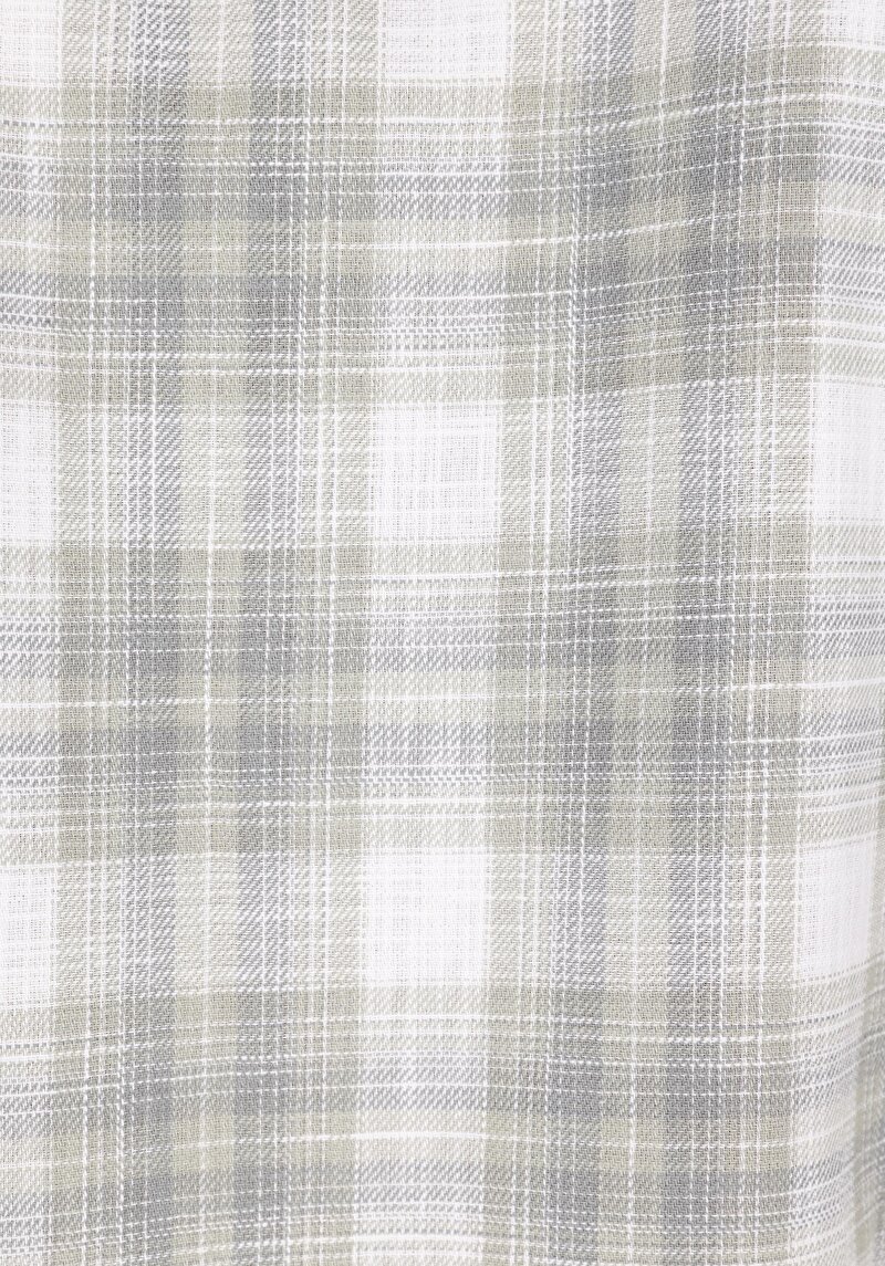 Afișați detalii pentru Regular Fit Cămașă Gât În Carouri Cămașă Verde Cu Mânecă Lungă Pentru Bărbați