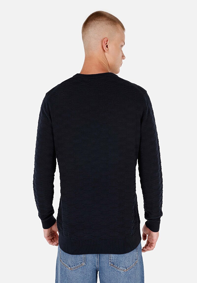 Afișați detalii pentru Pulover De Barbati Albastru Marin Regular Fit  Cl1070086