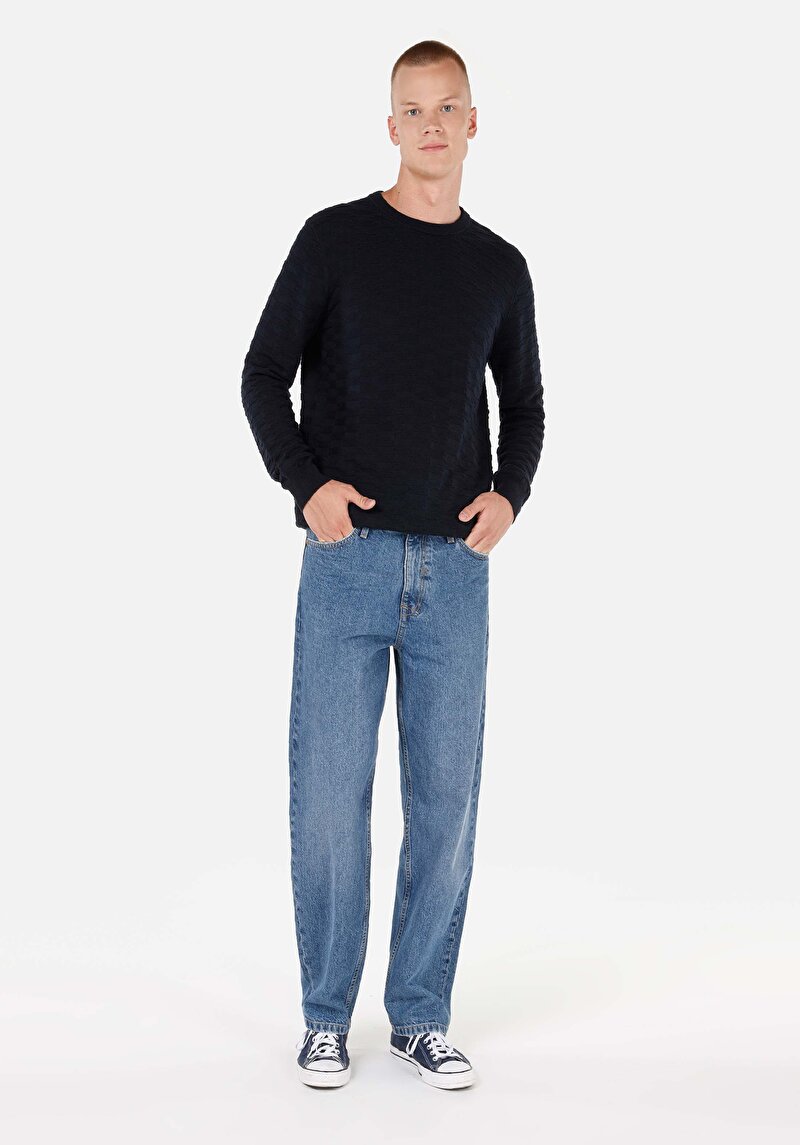 Imagine a Pulover De Barbati Albastru Marin Regular Fit Cl1070086