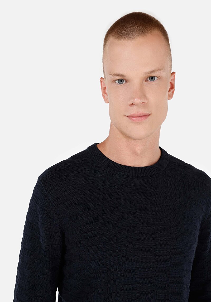 Imagine a Pulover De Barbati Albastru Marin Regular Fit Cl1070086