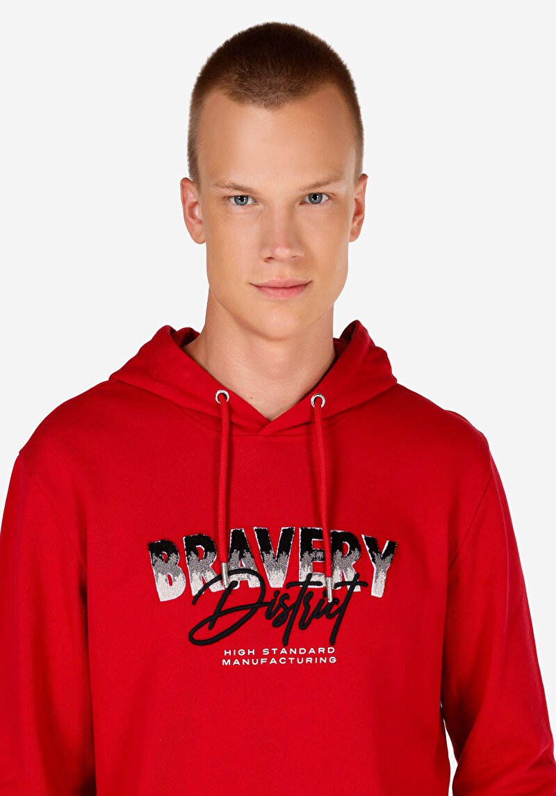 Imagine a Hanorac / Bluza De Barbati Roşu Regular Fit Cl1070111