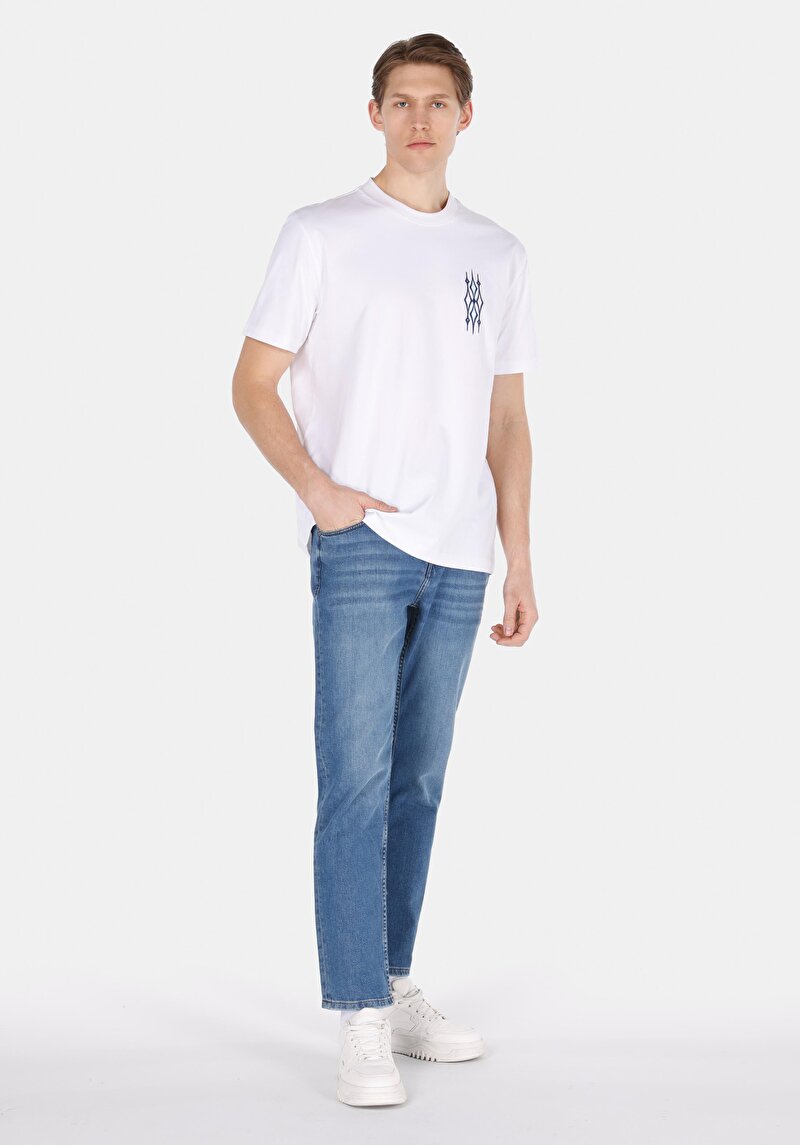 Imagine a Blugi Verzi Pentru Bărbați Cu Talie Dreaptă Cu Talie Dreaptă