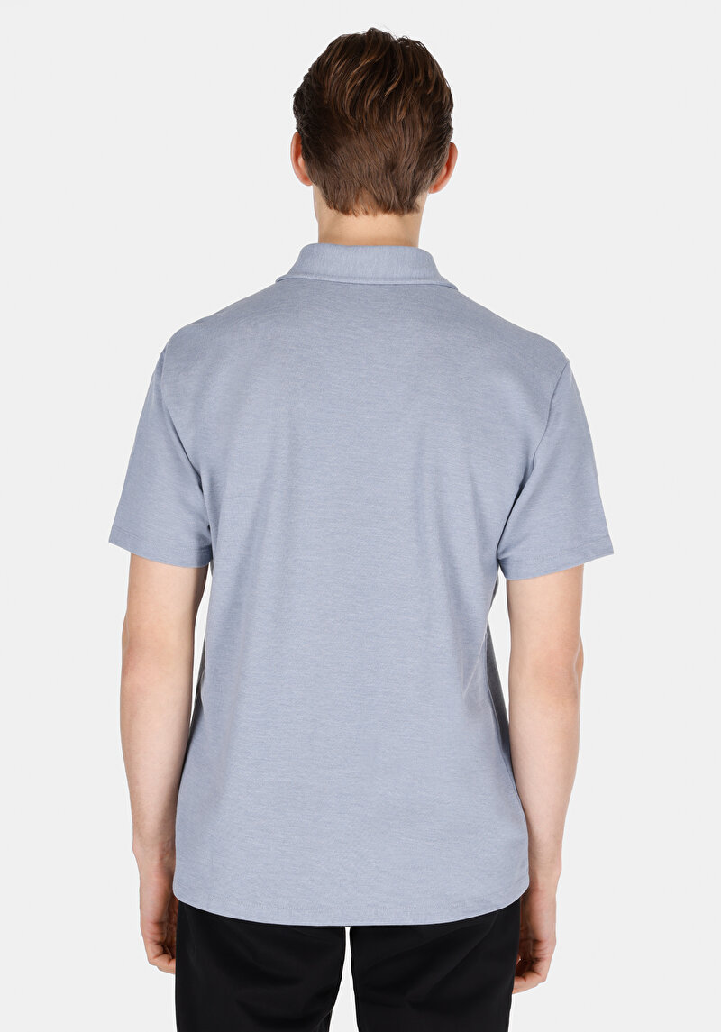 Imagine a Tricou Polo Cu Maneca Scurta De Barbati Albastru Comfort Fit Cl1073959