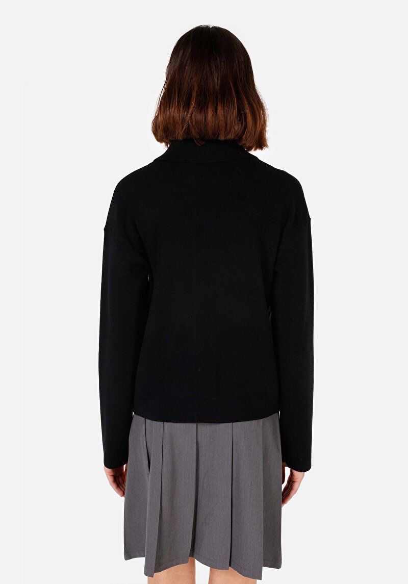 Afișați detalii pentru Cardigan Negru Pentru Femei Regular Fit