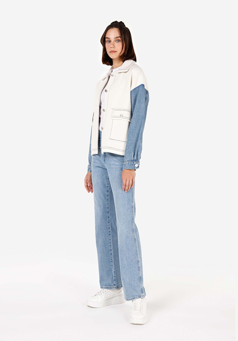 Afișați detalii pentru Cardigan Alb Pentru Femei Regular Fit