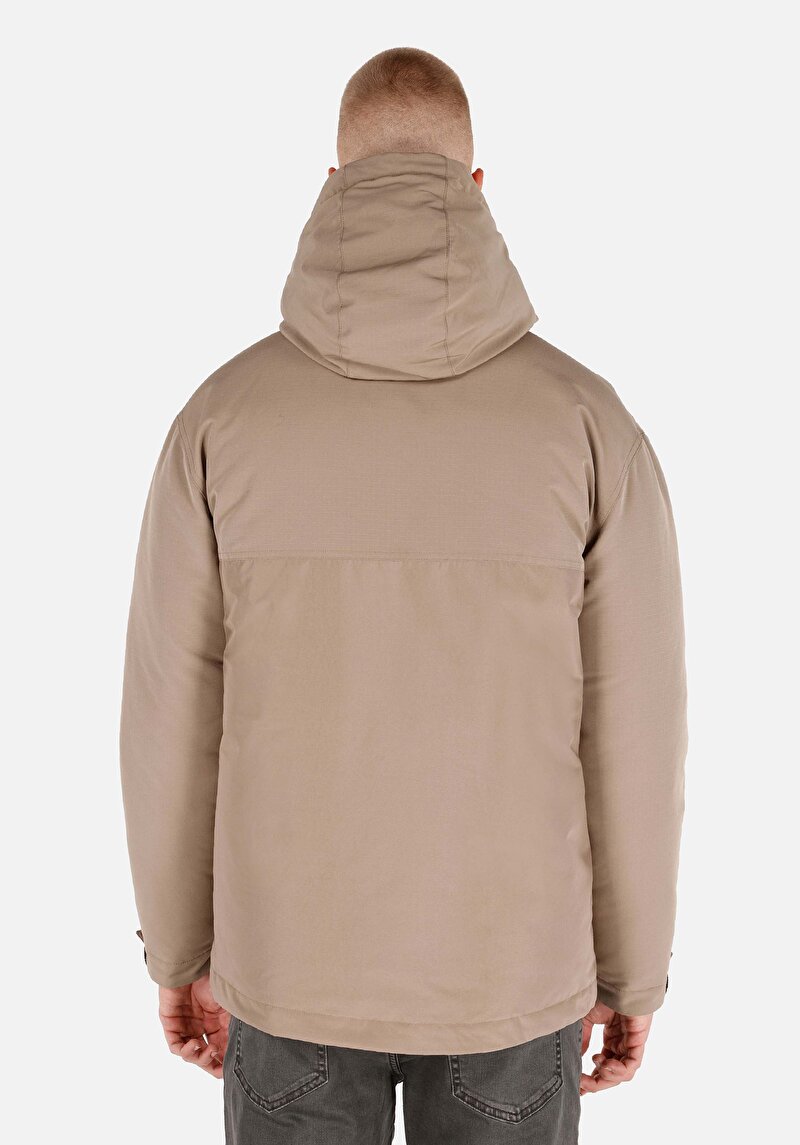 Imagine a Palton Bej Pentru Bărbați Regular Fit