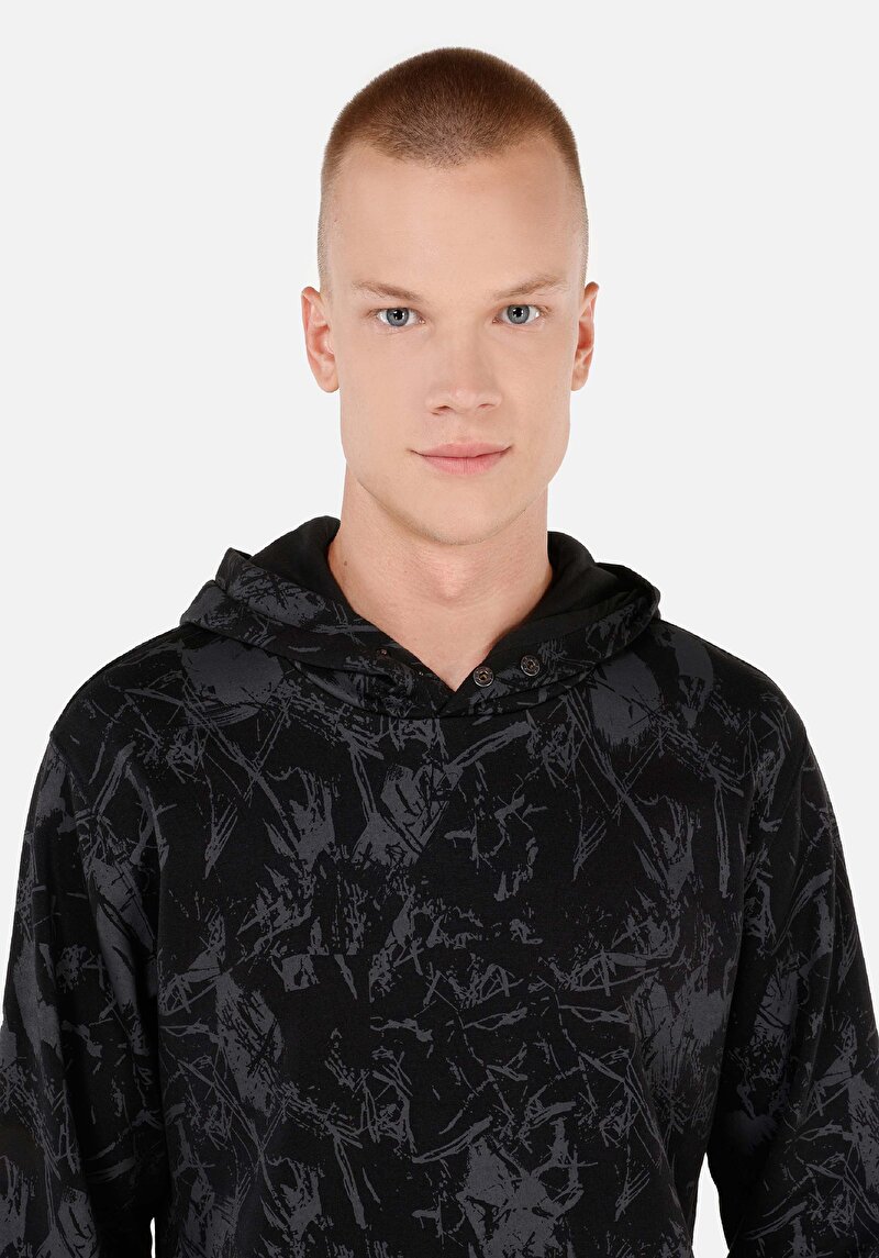 Afișați detalii pentru Hanorac / Bluza De Barbati Negru Regular Fit  Cl1071032