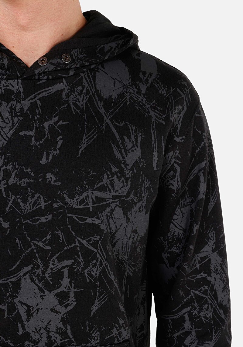 Afișați detalii pentru Hanorac / Bluza De Barbati Negru Regular Fit  Cl1071032