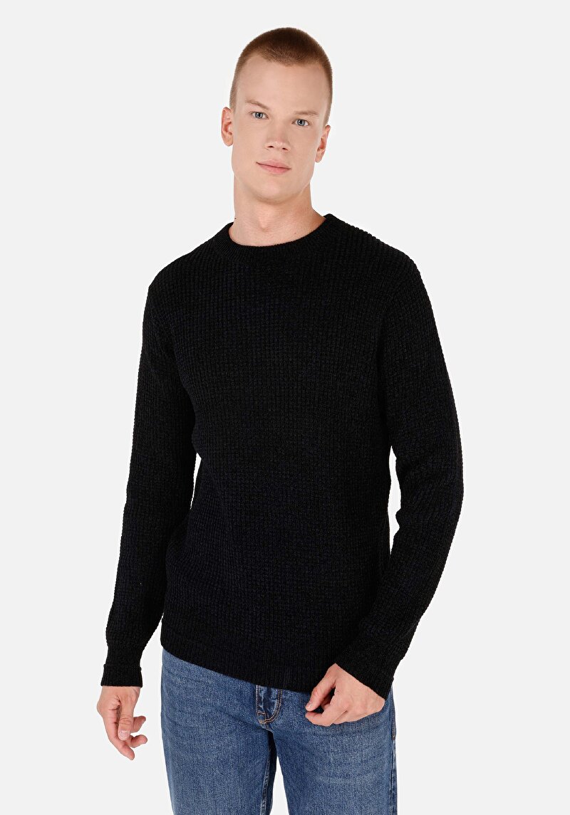 Imagine a Pulover De Barbati Negru Regular Fit Cl1071036