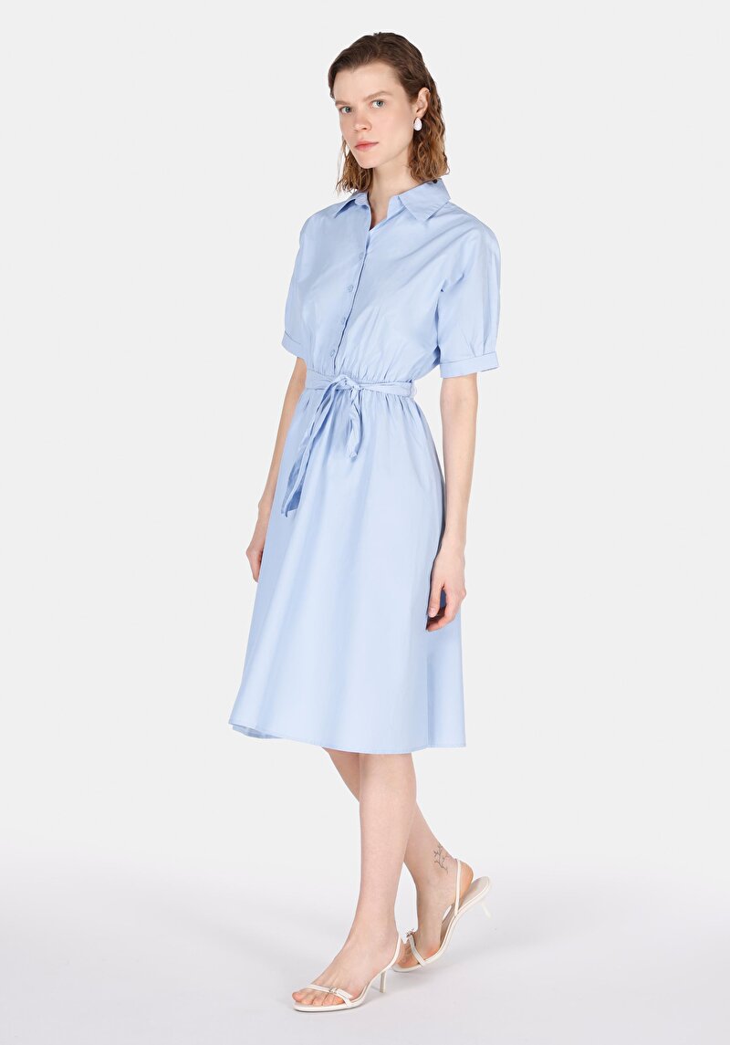 Imagine a Rochie Albastră Pentru Femei Regular Fit