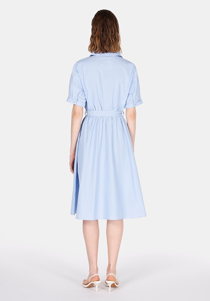 Imagine a Rochie Albastră Pentru Femei Regular Fit