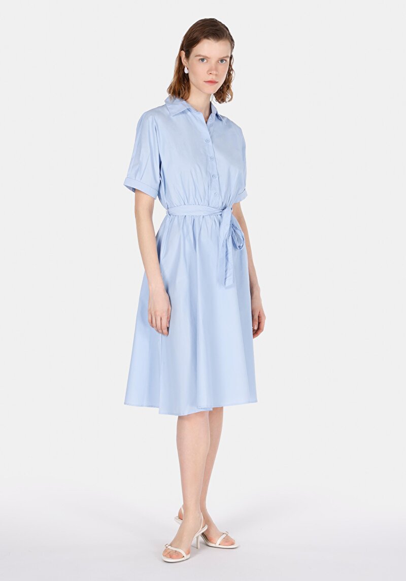 Afișați detalii pentru Rochie Albastră Pentru Femei Regular Fit