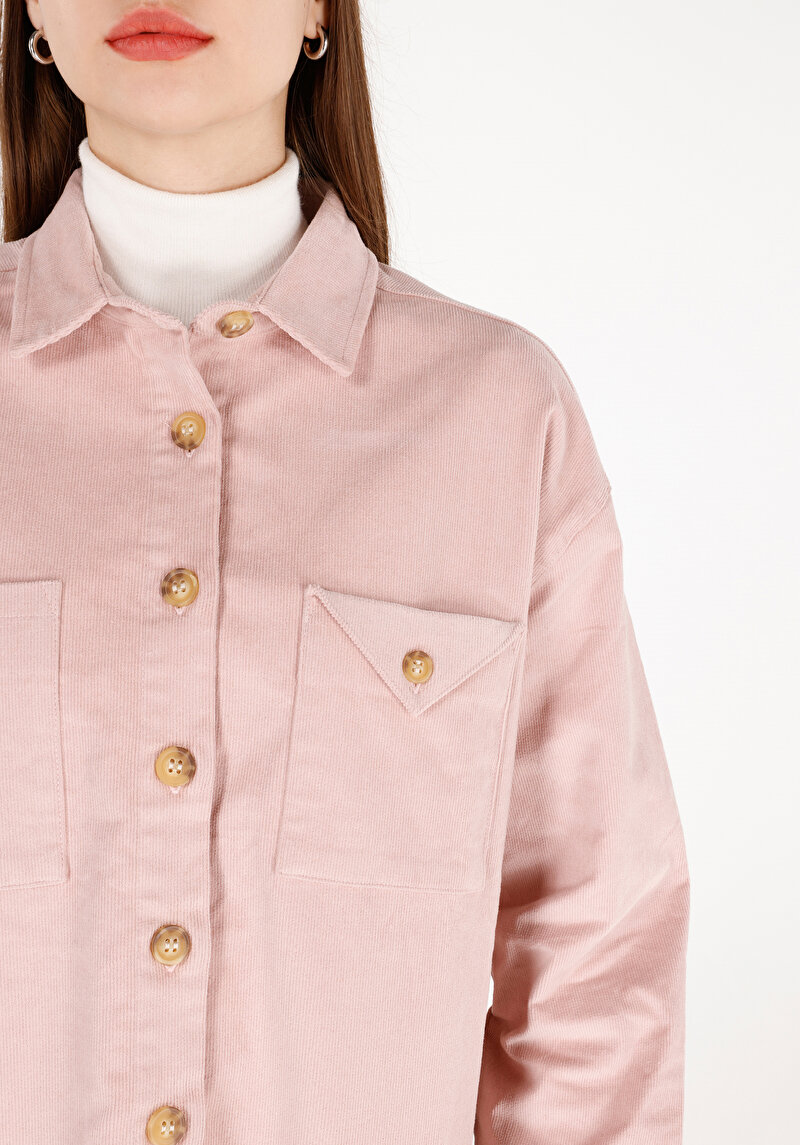 Afișați detalii pentru Cămașă Regular Fit Cămașă Cu Mânecă Lungă Roz Pentru Femei