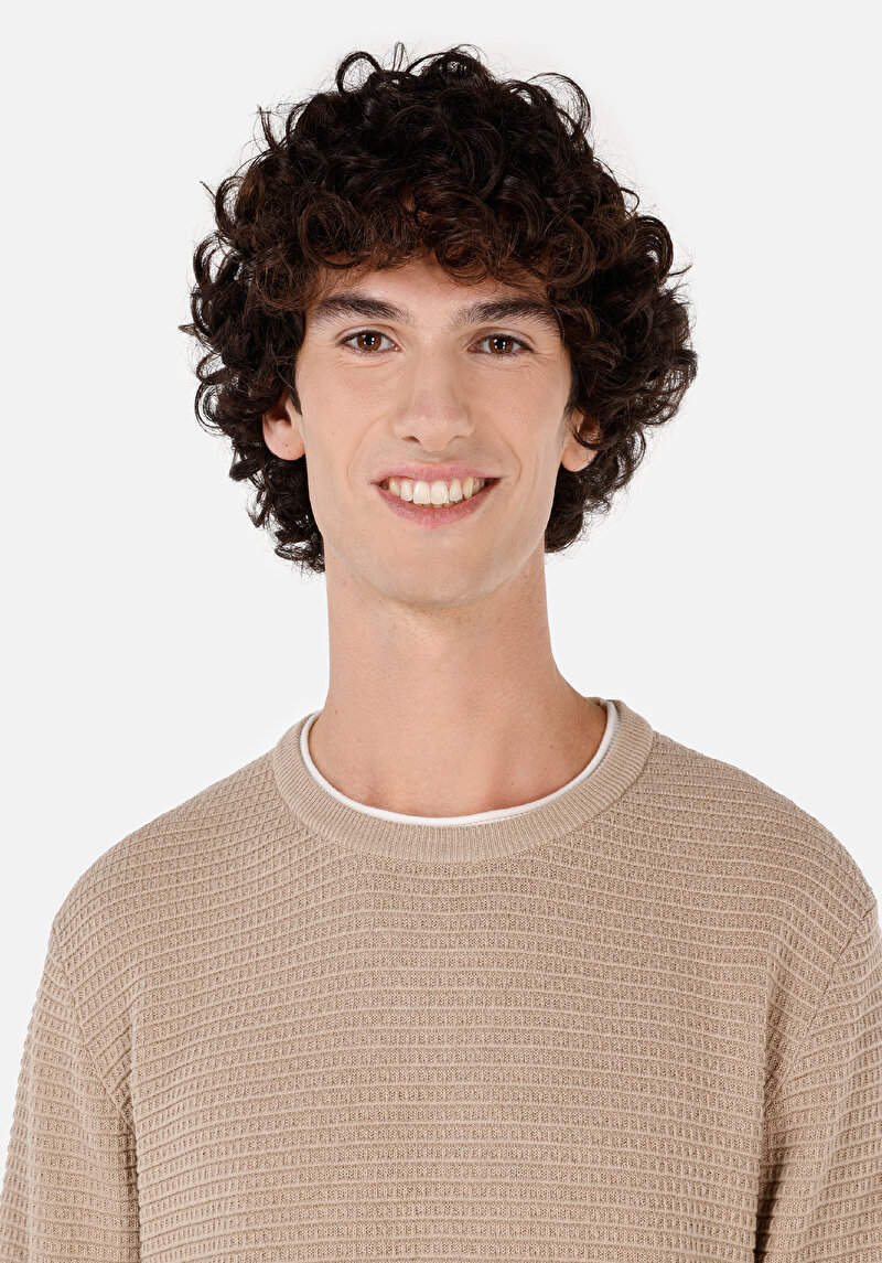 Imagine a Pulover De Barbati Bej Regular Fit Cl1071672