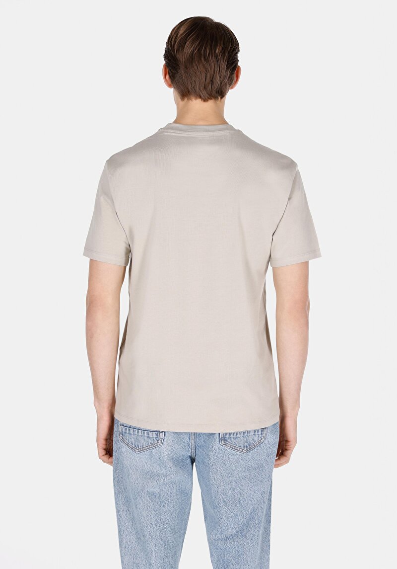 Afișați detalii pentru Tricou Cu Maneca Scurta De Barbati Bej Comfort Fit  Cl1071872