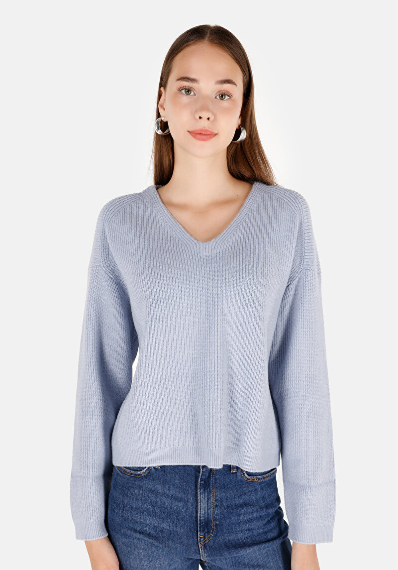 Imagine a Pulover De Dama Albastru Regular Fit  Cl1072363